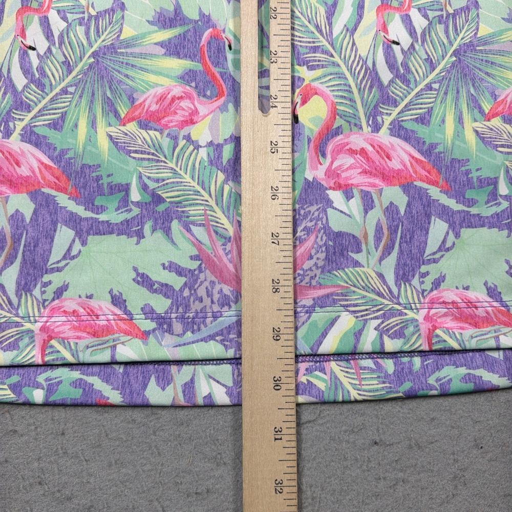 Bad Birdie Polo Shirt Men Large Flamingo Tropical Print Stretch Golf MINGOS - Picture 6 of 9